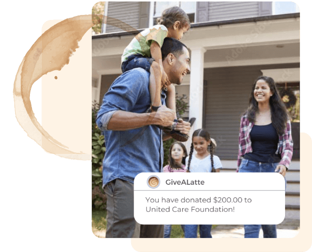 A family supporting their community